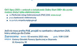 02 września – ostatni dyżur pracowników ZUS w Urzędzie Gminy Siepraw (300 plus)