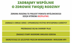 Pakiet usług zdrowotnych finansowanych przez Powiat Myślenicki