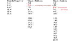 Nowy rozkład kursów busów od 27.06.2022 r. na trasie Brzączowice - Zakliczyn - Kraków.